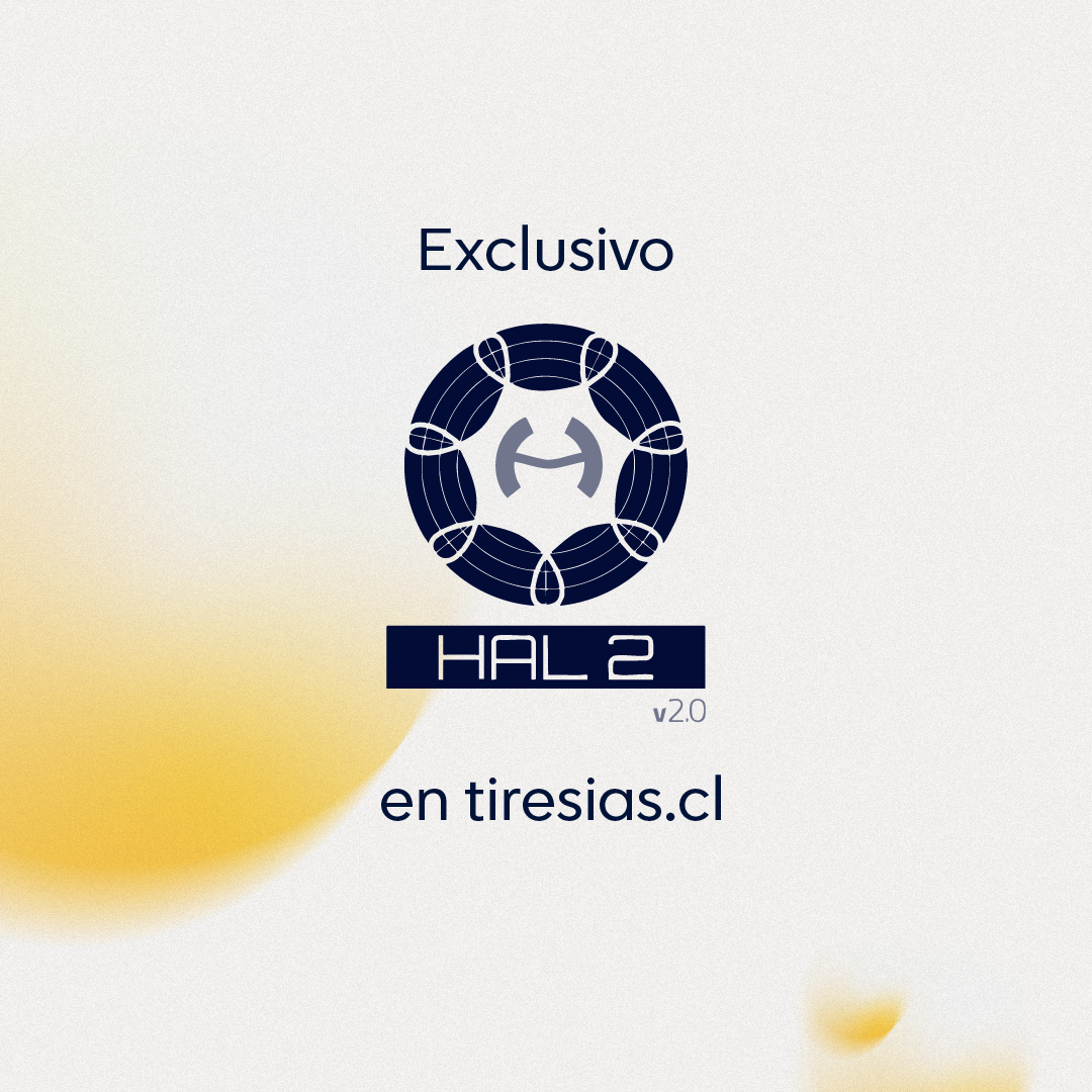 Logo del test HAL-2 sobre fondo claro con el texto “Exclusivo en tiresias.cl”.